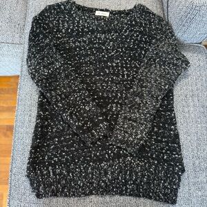 Elegant Black and Gray Knit Sweater